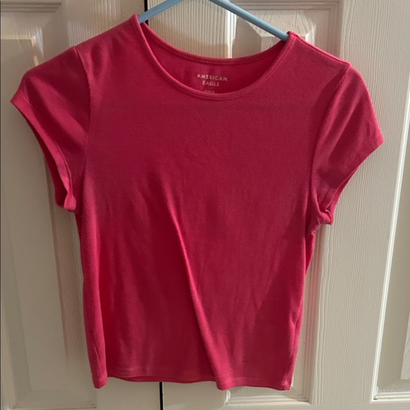 American Eagle Outfitters Tops - American Eagle Outfitters Bright Pink Short Sleeve Tee